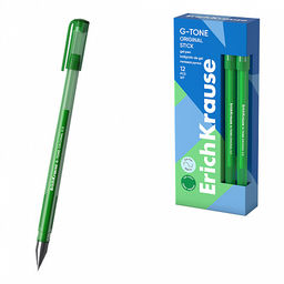 Цена за 12 шт. Ручка гелевая ErichKrause G-Tone Stick Original 0.5, цвет чернил зеленый (в коробке по 12 шт.)