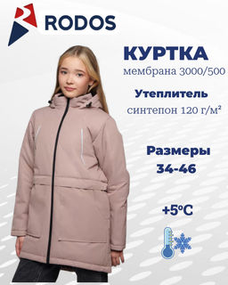 RODOS Куртка для девочки осень/весна М-301 Бирюза