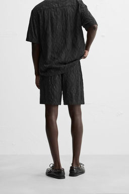 GEOMETRIC PRINT JACQUARD BERMUDA SHORTS - Zara фото 13