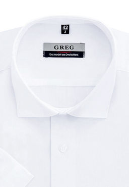 Сорочка мужская короткий рукав GREG 100/109/WHITE/ZV_GB