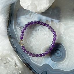 Браслет из Аметиста со вставкой (Месяц)