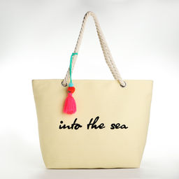 Сумка пляжная Into the sea, 50*34,5*14 см, бежевый цвет - Nazamok фото 3