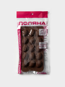 Форма для конфет и шоколада Доляна Пасхальные яйца, силикон, 22?10,5 см, 15 ячеек (3,2?2,5 см), коричневый  фото 7
