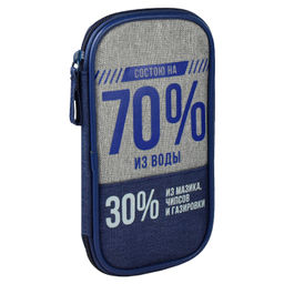 Пенал школьный Феникс+, арт.65506/ 24 70%/30% 11х20х2 см, полиэстер, молния, шелкография, ПЭТ-пакет)