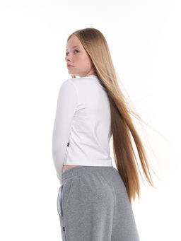 Лонгслив трикотажный спортивный с вырезом для пальца 22-7695 черный - Mini maxi фото 28