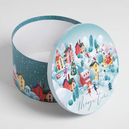 Набор коробок круглых 3 в 1 Magic time, 18 18 13 см, 20 20 14.5 см, 25 25 15 см - Дарите счастье фото 4