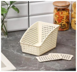 Органайзер Лофт с перегородками широкий 180х135х120мм (слоновая кость) 672026 Виолет  фото 4