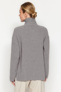 More Sustainable Antrasit Triko Kazak TWOAW24KZ01119 - Trendyolmilla фото 14