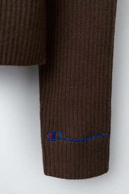 CHAMPION ® X ZARA CONTRAST NECK RIBBED SWEATER  фото 4
