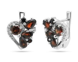 Серьги из серебра гранат, Аллюр