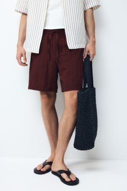 Pantal?n corto texturizado Relaxed Fit - H&m фото 7