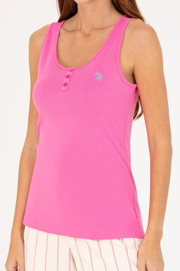Женская розовая базовая футболка - U.s. polo assn фото 13
