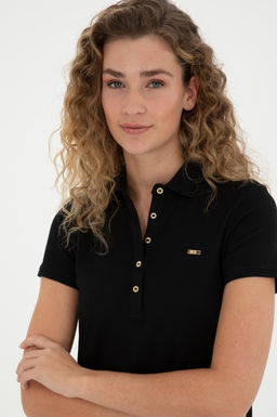 Женское черное трикотажное платье Неожиданная скидка в корзине - U.s. polo assn фото 2