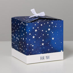 Цена за 2 шт. Коробка подарочная складная, упаковка, «Космос: For you», 12 х 12 х 12 см