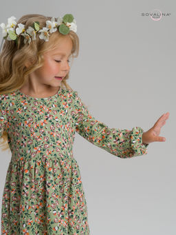 Платье Моана цветочки на хаки - Sovalina фото 9