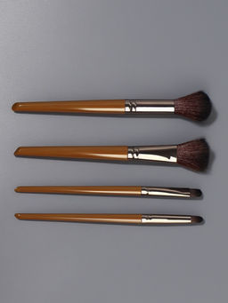 Набор кистей для макияжа PASTEL BLUSH, 4 шт., 15.5 (±1) см, коричневый