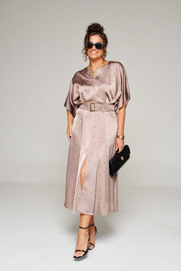 Платье 6342 какао+горох, Платье - B&F фото 2