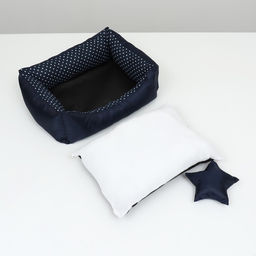 Лежанка со звездочками , 50 х 40 х 15 см, подушка из бязи, флиса, - Simaland фото 5