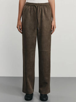 Прямые брюки из искусственной замши / Zarina  фото 2