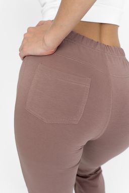 Брюки из мягкого хлопкового футера, комфортная резинка на талии - Solo mio фото 6