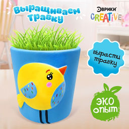 Набор для опытов Выращиваем травку, птичка