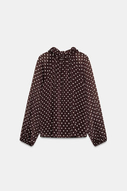 POLKA DOT BLOUSE WITH BOW