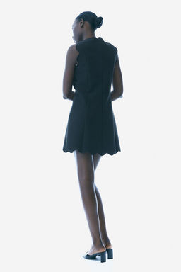 Scalloped twill dress - H&m фото 3