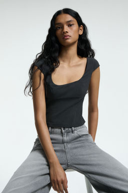 Top con manga japonesa - H&m фото 4