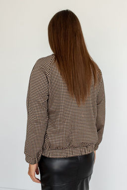 Бомбер Б-03 бежево-черный - Angelika фото 4