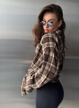 K12702 Рубашка OVER SIZE ТМ_РОЗОВЫЙ - Brand фото 19