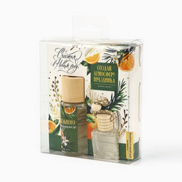 Диффузор ароматический с палочками «Счастья в Новом году», аромат цитрус, набор 2 шт.