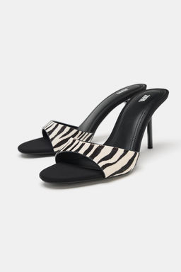 SANDALIA PIEL CON PELO ESTAMPADO / Multicolor - Zara фото 3