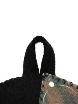 Набор для бани с принтом Крутой мужик, 4 предмета: шапка, рукавица, тапочки, коврик, войлок, тёмный, Банная забава