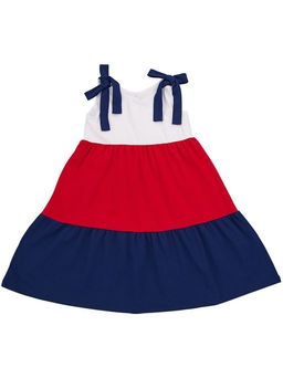 Платье сарафан триколор UD 7595 белый/бирюза/синий - Mini maxi фото 5