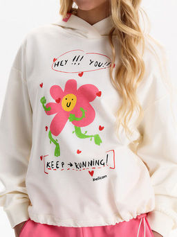 PELICAN, толстовка для девочек, Молочный  фото 2