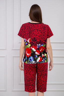 Пижама женская из интерлока Социал красная роза - Амадэль фото 15