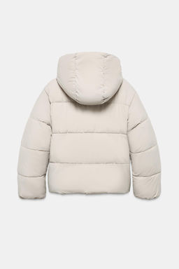 WATER-REPELLENT QUILTED HOODED JACKET