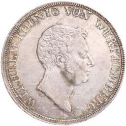 1 талер 1833 года Вюртемберг Таможенный союз