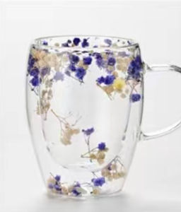 Кружка 350 мл двойное дно Сухоцветы / 350-2B /уп 100/