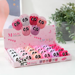 Цена за 24 шт. Бальзам для губ Пандочка, микс цветов и ароматов