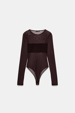 COMBINED TULLE BODYSUIT - Zara фото 5