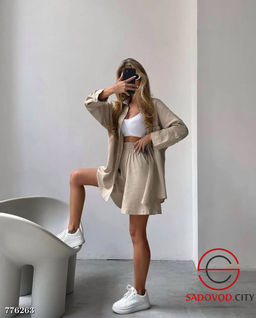 Женский костюм тройка с шортами - Zum ming фото 8