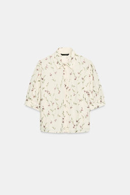 CAMISA BORDADOS ABALORIOS / Crudo / Verde - Zara фото 4