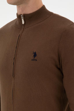 Erkek Slim Fit Kahverengi Triko H_rka - U.s. polo assn фото 14