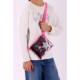 Сумка детская с пайетками Звёздочка на молнии, цвет розовый, 17,5х0,5х14,5 см - NAZAMOK KIDS фото 8