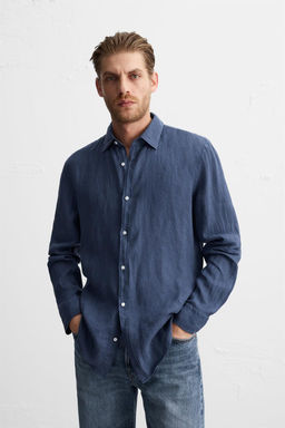 100% LINEN SHIRT - Zara фото 19