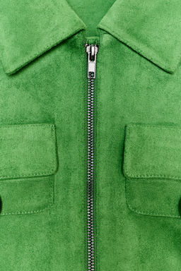 FAUX SUEDE CROP JACKET - Zara фото 19