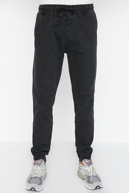 Antrasit Smoke Rahat Kal_p Diki_ Detayl_ Jogger Jeans Kot Pantolon TMNAW23JE00060