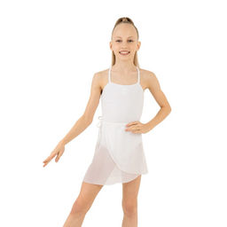 Юбка гимнастическая Grace Dance, с запахом, р. 30-32, цвет белый фото 3