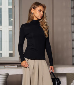 Водолазка #КТ9037, чёрный